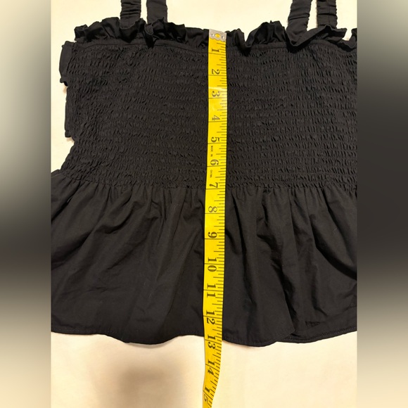 Topshop smocked peplum, open back section top, M - Picture 5 of 11